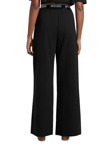 MOSCHINO Women's Intimo Donna Home Stretch-Cotton Pants - Black - Size Small | Thumbnail 5 MOSCHINO Women's Intimo Donna Home Stretch-Cotton Pants - Black - Size Small | Thumbnail 5