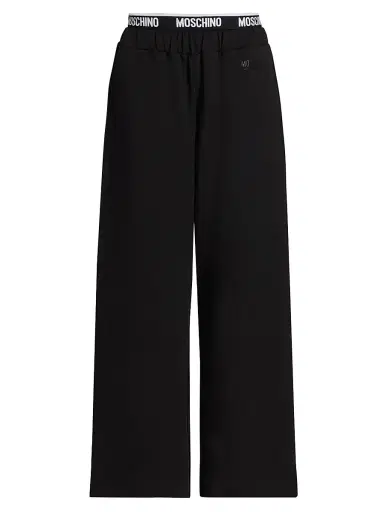 MOSCHINO Women's Intimo Donna Home Stretch-Cotton Pants - Black - Size Small | Thumbnail 1 MOSCHINO Women's Intimo Donna Home Stretch-Cotton Pants - Black - Size Small | Thumbnail 1