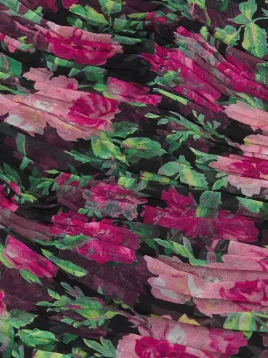 Ungaro Women's Dylan Floral Chiffon Ruched Maxi Dress - Magenta Multi | Thumbnail 6 Ungaro Women's Dylan Floral Chiffon Ruched Maxi Dress - Magenta Multi | Thumbnail 6