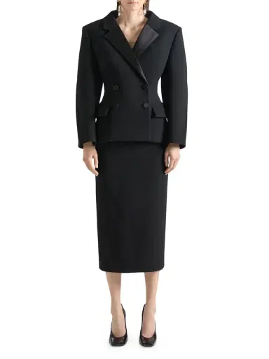 Givenchy Women's Midi Skirt in Crepe - Black | Thumbnail 4 Givenchy Women's Midi Skirt in Crepe - Black | Thumbnail 4