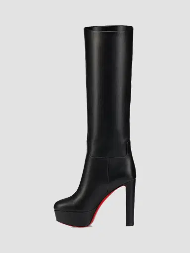Christian Louboutin Women's Loo Botta Alta 130MM Leather Boots - Black | Thumbnail 3 Christian Louboutin Women's Loo Botta Alta 130MM Leather Boots - Black | Thumbnail 3