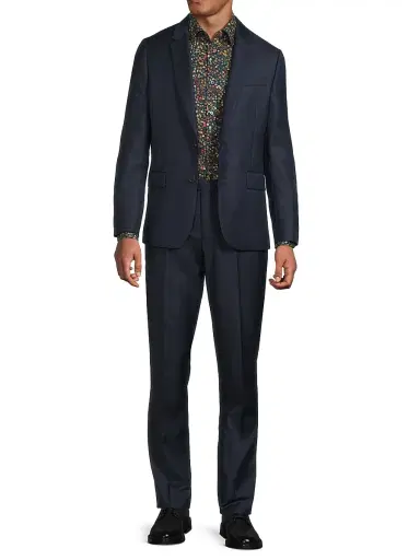 Paul Smith Men's Tailored Fit Two-Button Wool Suit - Very Dark Navy - Size 46 | Thumbnail 2 Paul Smith Men's Tailored Fit Two-Button Wool Suit - Very Dark Navy - Size 46 | Thumbnail 2