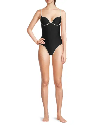 Shani Shemer Women's Abby Sweetheart One-Piece Swimsuit - Black | Thumbnail 2 Shani Shemer Women's Abby Sweetheart One-Piece Swimsuit - Black | Thumbnail 2