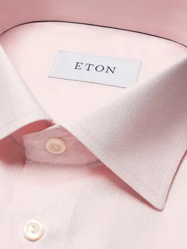 Eton Men's Cotton-Twill Slim-Fit Dress Shirt - Pink - Size 17.5 | Thumbnail 5 Eton Men's Cotton-Twill Slim-Fit Dress Shirt - Pink - Size 17.5 | Thumbnail 5