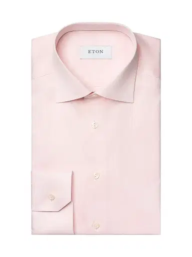 Eton Men's Cotton-Twill Slim-Fit Dress Shirt - Pink - Size 17.5 | Thumbnail 1 Eton Men's Cotton-Twill Slim-Fit Dress Shirt - Pink - Size 17.5 | Thumbnail 1