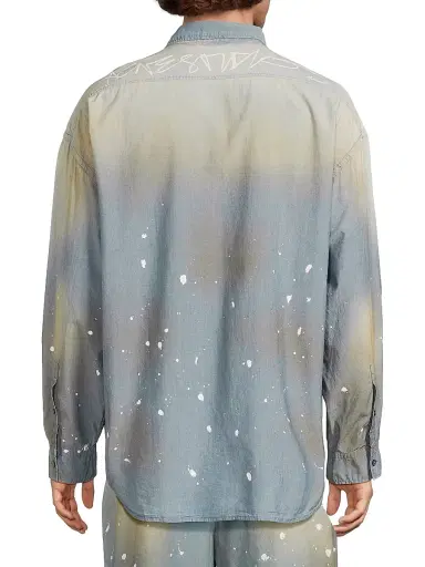 Acne Studios Men's Setar Cotton Chambray Button-Front Shirt - Light Blue | Thumbnail 5 Acne Studios Men's Setar Cotton Chambray Button-Front Shirt - Light Blue | Thumbnail 5