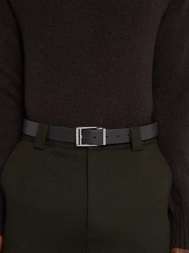 Ferragamo Men's Reversible Leather Belt - Nero - Size 46 | Thumbnail 2 Ferragamo Men's Reversible Leather Belt - Nero - Size 46 | Thumbnail 2