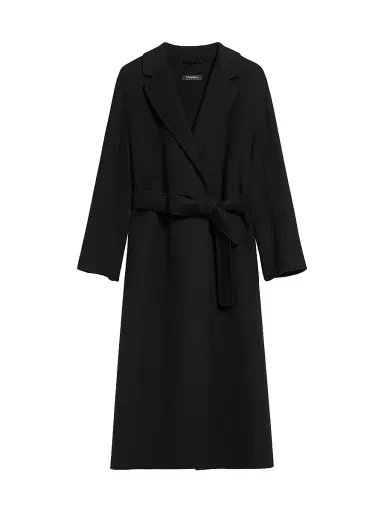 Max Mara Women's Wool Broadcloth Midi Coat - Black | Thumbnail 1 Max Mara Women's Wool Broadcloth Midi Coat - Black | Thumbnail 1