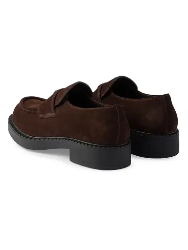 Prada Men's Chocolate Suede Loafers - Brown | Thumbnail 3 Prada Men's Chocolate Suede Loafers - Brown | Thumbnail 3