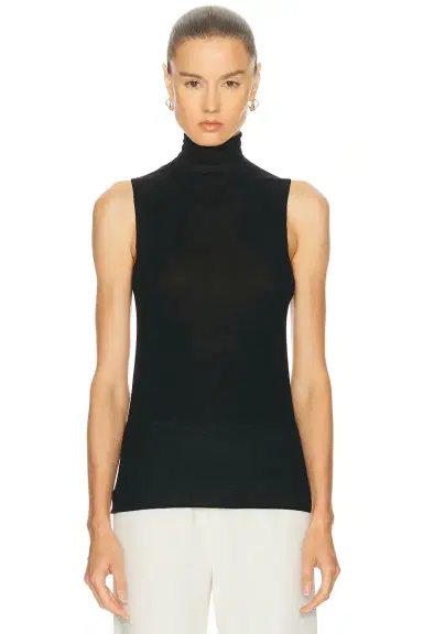 EAVES Alaska Sleeveless Knit Mockneck | Thumbnail 3 EAVES Alaska Sleeveless Knit Mockneck | Thumbnail 3