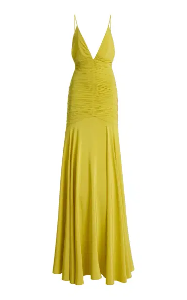 Silvia Tcherassi Sana Ruched Silk-Blend Maxi Dress | Thumbnail 1 Silvia Tcherassi Sana Ruched Silk-Blend Maxi Dress | Thumbnail 1