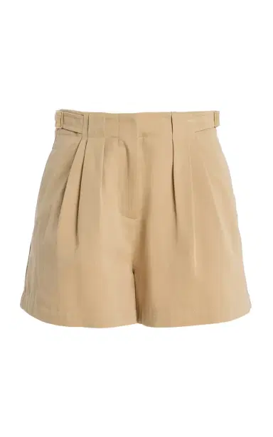 Ulla Johnson Kira Pleated Cotton Mini Shorts | Thumbnail 1 Ulla Johnson Kira Pleated Cotton Mini Shorts | Thumbnail 1
