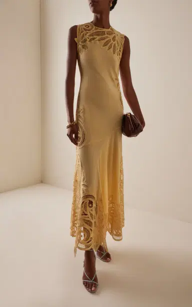 Ulla Johnson Idra Embroidered Silk Crepe De Chine Maxi Dress | Thumbnail 2 Ulla Johnson Idra Embroidered Silk Crepe De Chine Maxi Dress | Thumbnail 2