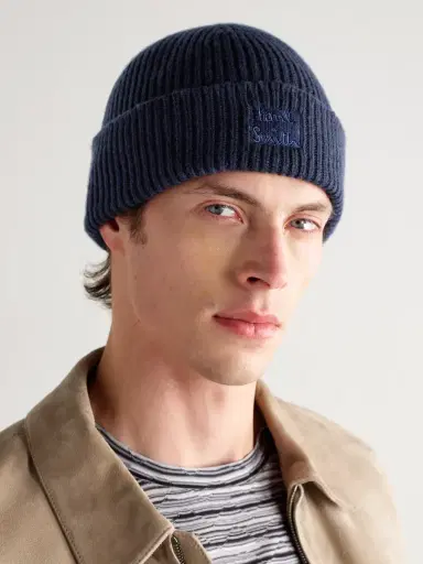 Paul Smith Ribbed Recycled-Cashmere and Merino Wool-Blend Beanie - Men | Thumbnail 2 Paul Smith Ribbed Recycled-Cashmere and Merino Wool-Blend Beanie - Men | Thumbnail 2