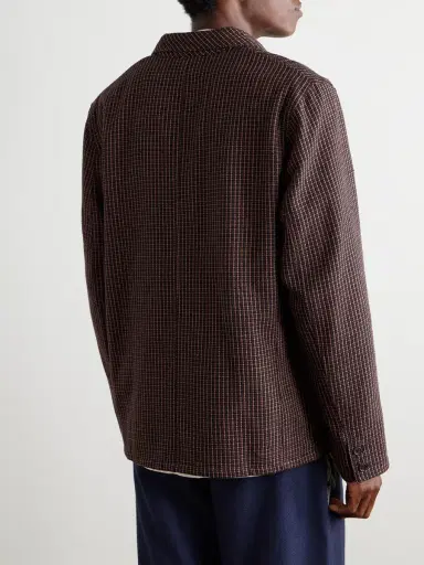 Kardo Somesh Checked Cotton Blazer - Men | Thumbnail 3 Kardo Somesh Checked Cotton Blazer - Men | Thumbnail 3
