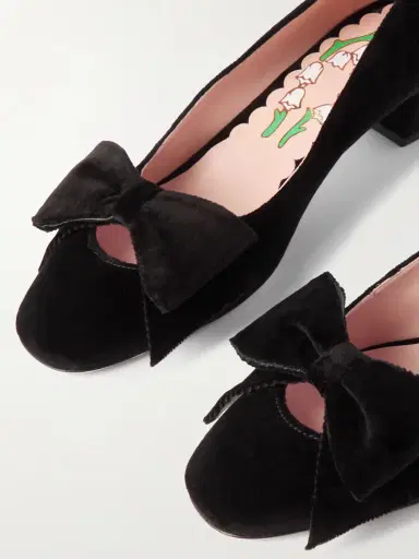 Valentino Garavani Bowow 45 Bow-embellished Velvet Pumps | Thumbnail 4 Valentino Garavani Bowow 45 Bow-embellished Velvet Pumps | Thumbnail 4