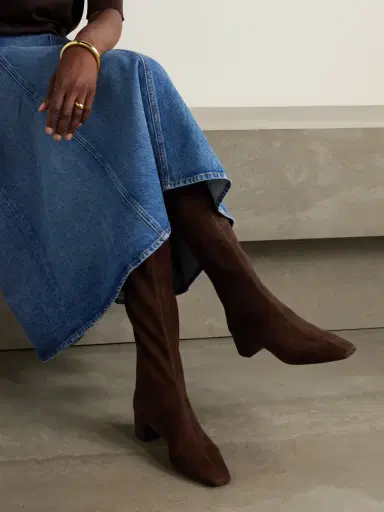 Aquazzura Saint Honoré 35 Suede Knee Boots | Thumbnail 2 Aquazzura Saint Honoré 35 Suede Knee Boots | Thumbnail 2