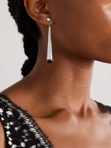 Sophie Buhai Lou Lou Silver Onyx Earrings | Thumbnail 2 Sophie Buhai Lou Lou Silver Onyx Earrings | Thumbnail 2