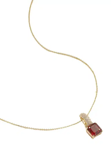 STONE AND STRAND 10-karat Gold, Garnet And Diamond Necklace | Thumbnail 1 STONE AND STRAND 10-karat Gold, Garnet And Diamond Necklace | Thumbnail 1