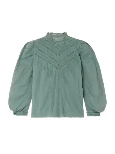 DÔEN Adelphine Crochet-trimmed Pintucked Organic Cotton-voile Blouse | Thumbnail 1 DÔEN Adelphine Crochet-trimmed Pintucked Organic Cotton-voile Blouse | Thumbnail 1