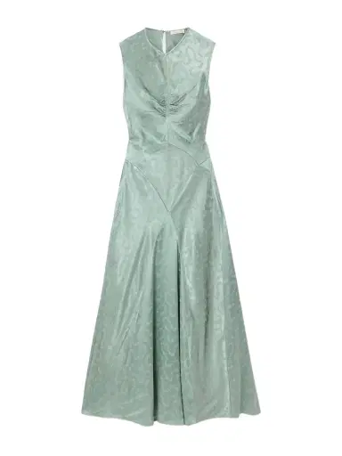DÔEN Ginette Paneled Floral-jacquard Satin Midi Dress | Thumbnail 1 DÔEN Ginette Paneled Floral-jacquard Satin Midi Dress | Thumbnail 1