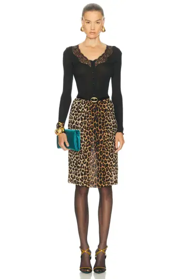 Saint Laurent Printed Skirt | Thumbnail 5 Saint Laurent Printed Skirt | Thumbnail 5