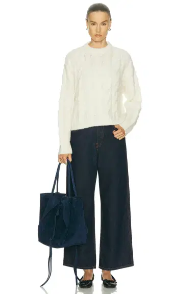 Jenni Kayne Cable Serena Crewneck Sweater | Thumbnail 4 Jenni Kayne Cable Serena Crewneck Sweater | Thumbnail 4