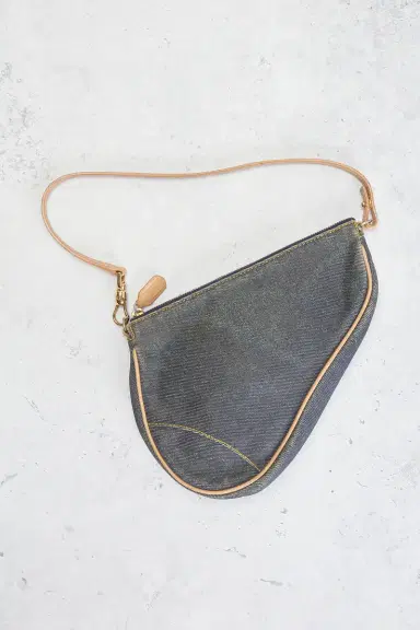Dior Denim Vintage Pochette Saddle Bag | Thumbnail 2 Dior Denim Vintage Pochette Saddle Bag | Thumbnail 2