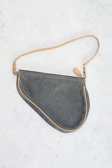 Dior Denim Vintage Pochette Saddle Bag | Thumbnail 3 Dior Denim Vintage Pochette Saddle Bag | Thumbnail 3