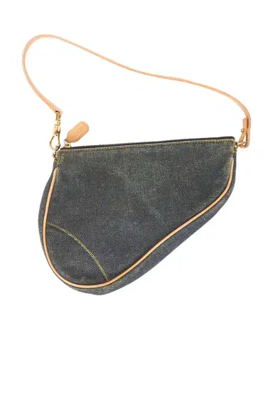 Dior Denim Vintage Pochette Saddle Bag | Thumbnail 1 Dior Denim Vintage Pochette Saddle Bag | Thumbnail 1