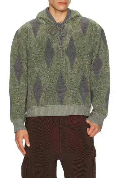 Isa Boulder Small Argyle Towel Hoodie | Thumbnail 3 Isa Boulder Small Argyle Towel Hoodie | Thumbnail 3