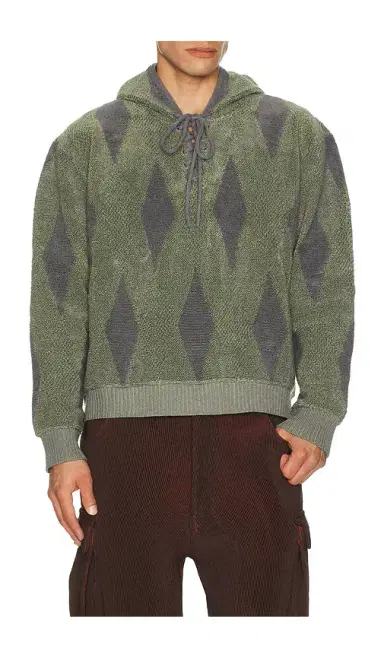Isa Boulder Small Argyle Towel Hoodie | Thumbnail 1 Isa Boulder Small Argyle Towel Hoodie | Thumbnail 1