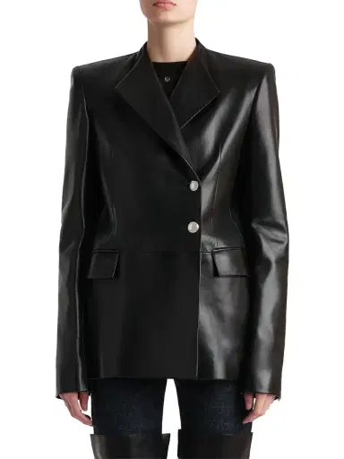 Khaite Elona Leather Jacket | Thumbnail 3 Khaite Elona Leather Jacket | Thumbnail 3