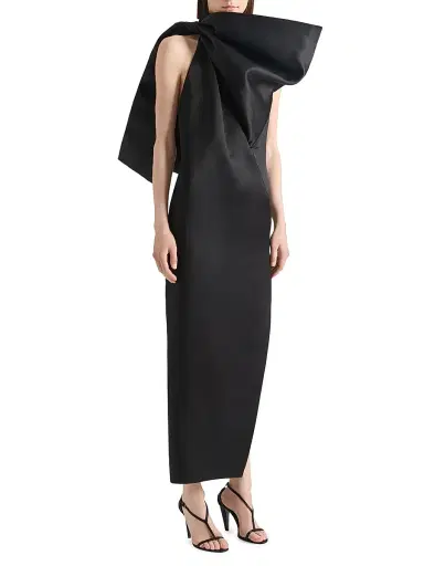 Givenchy Women's Evening Dress in Satin - Black | Thumbnail 4 Givenchy Women's Evening Dress in Satin - Black | Thumbnail 4