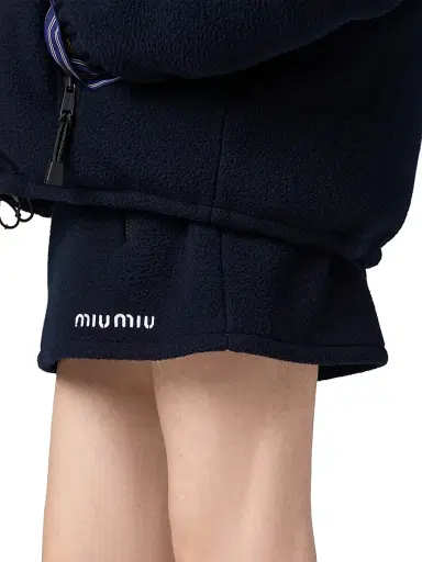 Miu Miu Women's Fleece Miniskirt - Blue | Thumbnail 6 Miu Miu Women's Fleece Miniskirt - Blue | Thumbnail 6