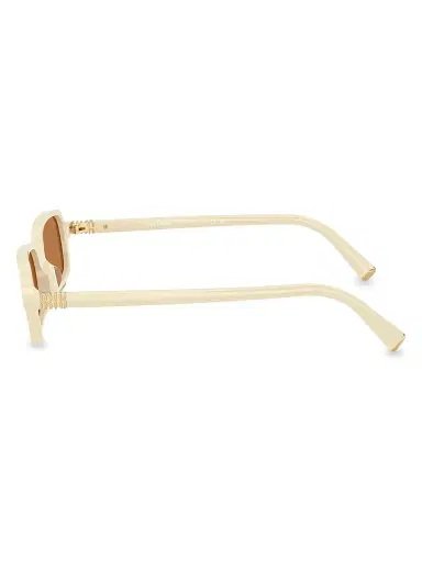 Miu Miu Women's 51MM Rectangular Sunglasses - Ivory Brown | Thumbnail 3 Miu Miu Women's 51MM Rectangular Sunglasses - Ivory Brown | Thumbnail 3