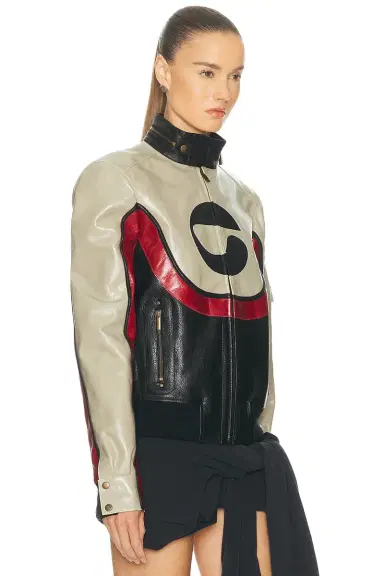 Coperni C Logo Leather Jacket | Thumbnail 2 Coperni C Logo Leather Jacket | Thumbnail 2