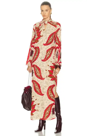 Johanna Ortiz Sand Esencia Femenina Midi Dress | Thumbnail 1 Johanna Ortiz Sand Esencia Femenina Midi Dress | Thumbnail 1