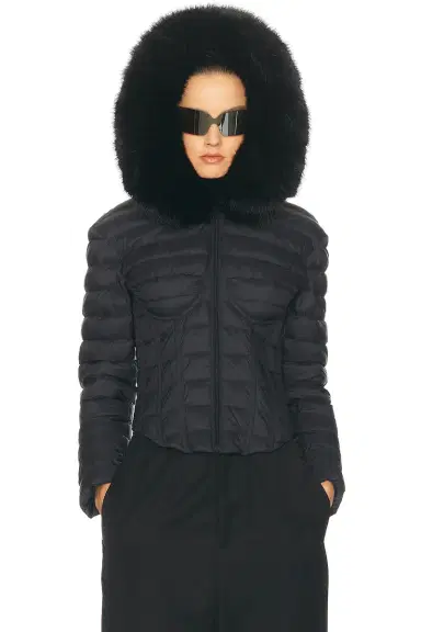 Balenciaga Hooded Corseted Puffer Jacket | Thumbnail 2 Balenciaga Hooded Corseted Puffer Jacket | Thumbnail 2