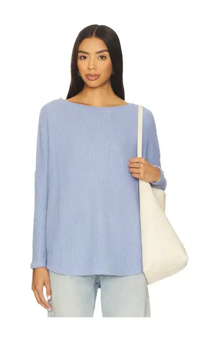 Free People x We The Free Latte Blues Thermal Solid In Dawn Breeze | Thumbnail 1 Free People x We The Free Latte Blues Thermal Solid In Dawn Breeze | Thumbnail 1
