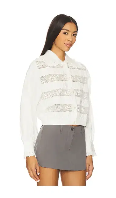 Yuhan Wang Lace Trimmed Blouse | Thumbnail 2 Yuhan Wang Lace Trimmed Blouse | Thumbnail 2