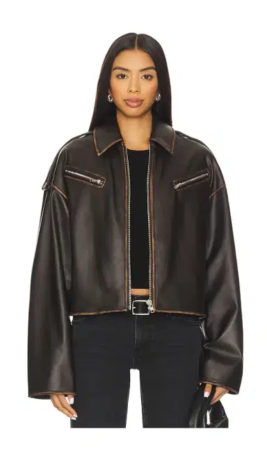 Lovers and Friends Esther Faux Leather Jacket | Thumbnail 1 Lovers and Friends Esther Faux Leather Jacket | Thumbnail 1