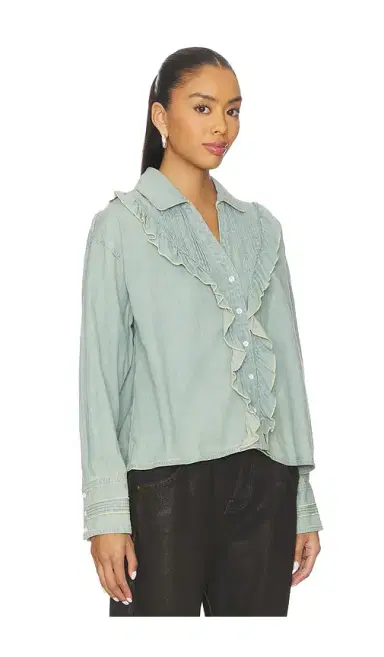 Free People x We The Free Tattered And Ruffled Top In Vintage Tint Wash | Thumbnail 2 Free People x We The Free Tattered And Ruffled Top In Vintage Tint Wash | Thumbnail 2