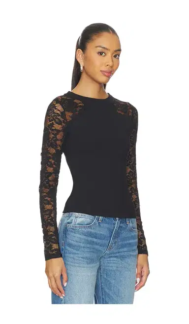 Free People x Intimately FP No Excuses Long Sleeve In Black | Thumbnail 2 Free People x Intimately FP No Excuses Long Sleeve In Black | Thumbnail 2