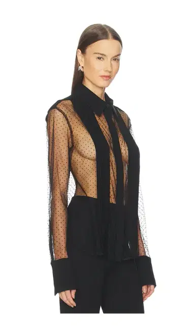 SANS FAFF Meghan Panelled Polka Silk Blouse | Thumbnail 2 SANS FAFF Meghan Panelled Polka Silk Blouse | Thumbnail 2