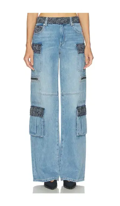 Alice + Olivia Alice + Olivia Cay Baggy Denim Cargo | Thumbnail 1 Alice + Olivia Alice + Olivia Cay Baggy Denim Cargo | Thumbnail 1