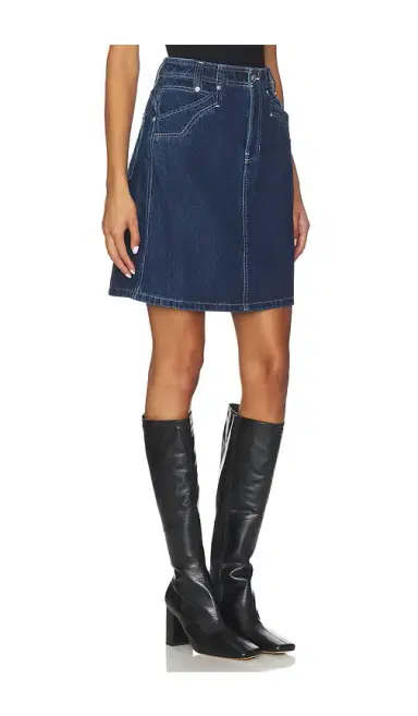Free People x We The Free Suzy Denim Midi Skirt In Deep Ocean | Thumbnail 2 Free People x We The Free Suzy Denim Midi Skirt In Deep Ocean | Thumbnail 2