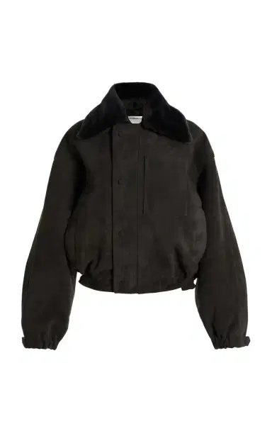 Victoria Beckham Shearling-Trimmed Leather Bomber Jacket | Thumbnail 8 Victoria Beckham Shearling-Trimmed Leather Bomber Jacket | Thumbnail 8