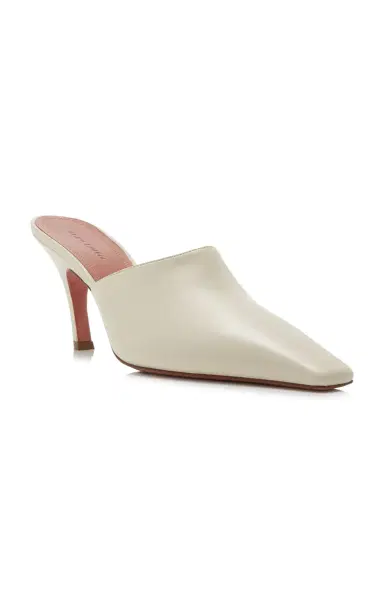 Amina Muaddi Jamie Leather Mules | Thumbnail 4 Amina Muaddi Jamie Leather Mules | Thumbnail 4