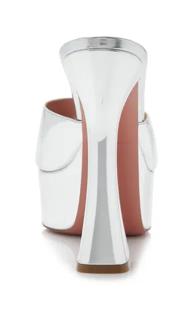 Amina Muaddi Dalida Metallic Leather Platform Mules | Thumbnail 5 Amina Muaddi Dalida Metallic Leather Platform Mules | Thumbnail 5